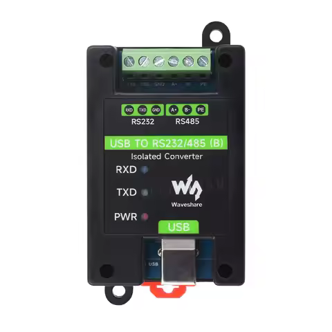 Industrial Grade Isolated Converter USB TO RS232/485 (B) Serial UART FT232RNL For Wall/Rail-Mount