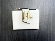 正品👨🏼‍🦳Karl Lagerfeld K/Saddle White Bi-Fold Wallet | 正品老佛爺鍍金logo白色兩摺銀包