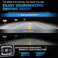Anyike 1/2pcs 5x7" 7X6" Square LED Headlight Jeep Very Bright 180w