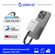 ORICO Mini Magnetic External SSD 512GB 1TB 2TB 2000MB/s Portable SSD for Phone（K20mini）