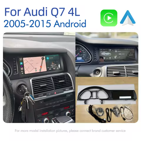 Android 14 Auto Radio CarPlay For Audi A6 C6 4f For Audi Q7 4L 2005-2015 MMI 2G 3G GPS Car Multimedi