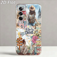 Phone Case - 2d Flat Travel Person Suitable For Oppo Phone Case A3 5 17k 18 36 38 40 55 57 58 60 76 