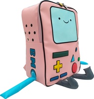 การ์ตูนสไตล์ BMO GAMING ผจญภัยกระเป๋าเป้สะพายหลังกันน้ําไนลอน Dual-STRAP ปิดซิปเหมาะสําหรับสบายๆขนาด