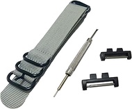 ] 20mm 5 Ring Nylon Watch Band Strap GMWB5000 Metal Adapters Kit for Casio GShock G-Shock GMW-B5000 