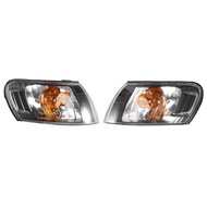 เลนส์โคมไฟมุมหน้ารถสีดำ 2 ชิ้นสำหรับ Toyota Corolla AE100 E100 ae101 ไฟสัญญาณปี 1993-1997 ไม่มีสายรั