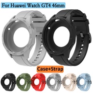 Case+Strap For Huawei Watch GT 4 Strap 46mm Silicone Huawei Watch GT 4 Case Watch Protector Huawei Watch GT4 Strap Shell Watchband Huawei GT4 Strap