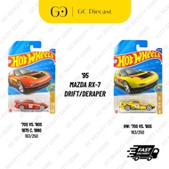 Hot Wheels '95 Mazda RX-7 Drift/Deraper | Yellow/Red