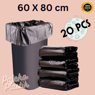 Pajeko plastik Kantong Plastik Sampah Hitam 60x80 / 60 x 80 : isi 20 pcs murah kuat