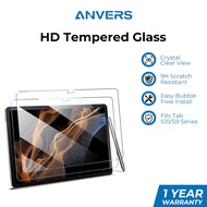 Anvers Screen Protector for Samsung Galaxy Tab S10 Ultra/Plus/S9 Fe+, HD Clear Tempered Glass