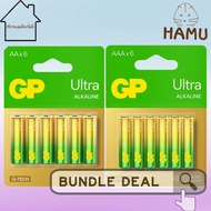 🐹GP Alkaline Ultra AA Battery / AAA 6pcs Cards | GP Batteries Battery Economic Heavy Duty Doorlock [