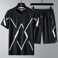 เสื้อยืดกางเกงขาสั้นสำหรับผู้ชายเสื้อยืดแขนสั้นทรงหลวมไซส์ใหญ่พิเศษปี6XL 7XL 8XL แฟชั่นฤดูร้อน