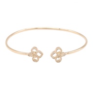 【二手】蒂芙尼 (Tiffany & Co.) 鳶尾花鑽石手鍊，腕圍 16 厘米，K18PG（玫瑰金），鑲鑽鳶尾花手鍊