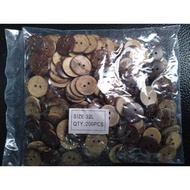 Kancing batok polos datar batok kelapa ukuran 32L 21 mm 200 pcs