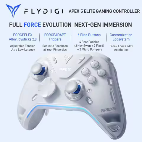 Flydigi Apex 5 Eilte Gaming Controller Wuchang Version Wireless Gamepad Force Feedback Tri-Mode for 