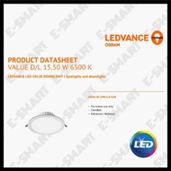 OSRAM LED DOWNLIGHT 15.5W 8” 830 840 865 LEDVALUE DOWNLIGHT