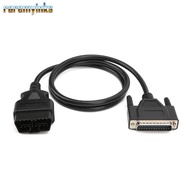RAREM OBD2 to DB25 Main Cable, ABS&Brass Male to Male Diagnostic Extension Cord, High Quality 59.06i