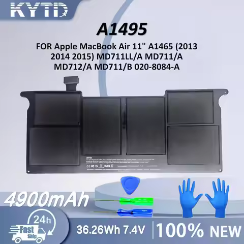 KYTD A1495 Laptop Battery For Apple MacBook Air 11" A1465 (2013 2014 2015) MD711LL/A MD711/A MD712/A