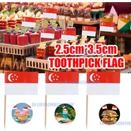 【SG STOCK】Mini Singapore Flag National Day Toothpick Cocktail Picks Toothpick Singapore Flag