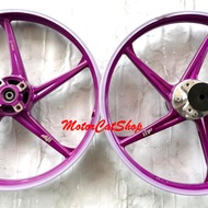 Sport Rim G500 AJI RACING Custom (PURPLE) Y125 / Y15ZR Rear Pakai Disc Ego