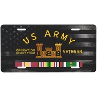 Mos 12b Combat Engineer Operation Desert Storm Veteran Personalized Front Aluminum License Plate Sui