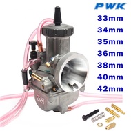 ZSDTRP Universal Motorcycle carburetor PWK33/34/35/36/38/40/ 42mm Carburetor with Power Jet for 2T/4