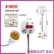 Lamp Holder E27|13A plug  3 pin plug E27 to E27 Light holder Extension plug Bulb Led with Plug 3 pin