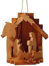 3D Wooden Holy Family Nativity Scene Ornament for Christmas Tree - This Holiday Décor is Hand Carved