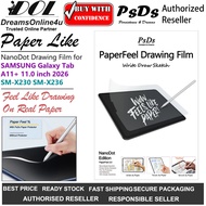 PsDs SAMSUNG Tab A11+ A11 PLUS 11.0-inch SM-X230 SM-X235 SM-X236 2025 NanoDot Paper Feel 2.0 Drawing