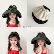 INS South korea Children's Sun Protection Hat Summer Western Style Topless Hat Vinyl Big Brim UV Protection Baby Girl Sun Hat