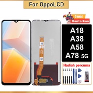 Original LCD OPPO A18 A38 A58 4G 5G A78 5G LCD + Kit Alat Percuma