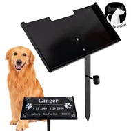 [LSMILE] Gravestone Marker Stand Memorial Stone Holder for Cemetery Metal Tombstone Stand Plaque Sup