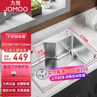 HY-JD JOMOO（JOMOO）Sink304Stainless Steel Vegetable Washing Basin Wash Basin Kitchen Household Faucet Sink Styles Optiona