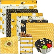 Tranqun 27 Pack Beeswax Wraps for Food Reusable Beeswax Food Wrap Assorted Bread Wrap Food Storage Wraps for Covering Dishes Sandwich Cheese Fruit Bread Snacks Food, 3 L, 9 M, 15 S Sizes