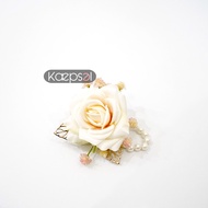 Artificial White Flowers Corsage & Boutonnière (Leilani Series)