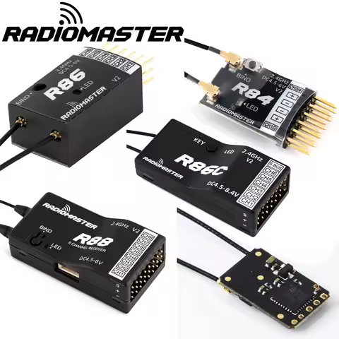 Radiomaster R81 R84 R86 R86C R88 V2 4.5-6V 2.4Ghz 4Ch/6Ch/8Ch Receiver SBUS RSSI V2.0 For FRSKY D8 D