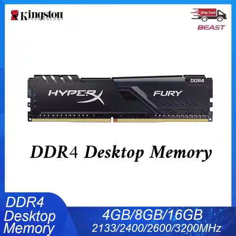 Kingston DDR4 Desktop RAM Gaming Computer Memory 4GB 8GB 16GB PC RAM 3200MHz 2666MHz 2400MHz 2133 Hi