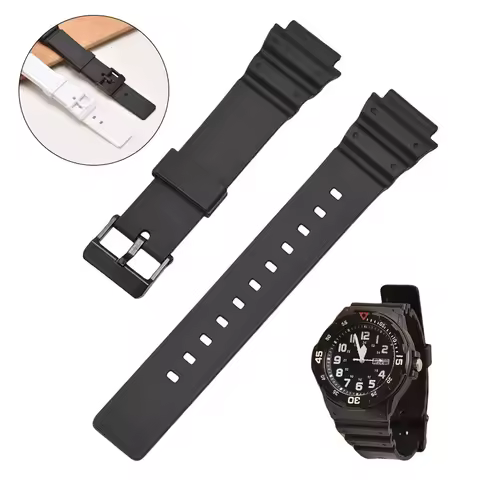 Resin Watch Strap For Casio MRW-200H WatchBand 18mm Replacement Soft Sports Waterproof Men Bracelet 