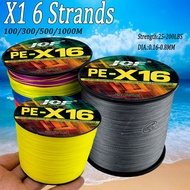 16 Strands Braided Fishing Line X16 Super Strong 25/40/80/100/125/140/161/200LBS HollowCore 100-1000
