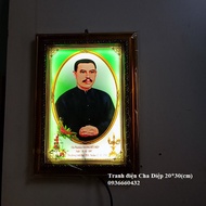 Tranh điện hình Cha Trương Bửu Diệp size 30x20(cm) tranh treo tường quà tặng công giáo