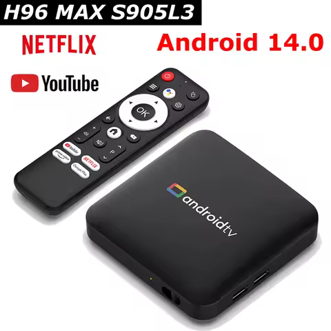 H96 MAX S905L3 Android 14 Smart TV BOX 2GB 16GB Dual WIFI 3D 4K Youtube BT Voice Control Media Playe