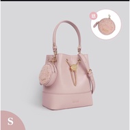 SAIME -真皮金莎束口水桶包 (附絨呢零錢包) Saime Leather Drawstring Bucket Bag