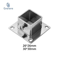 GRALARA 5 Pieces Square Post Flange Post Fittings Anti Rust Floor Post Flange Handrails