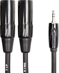 Roland Black Series RCC-10-352XM Balanced Connection Cable - 3.5mm TRS Jack to 2x XLR Male - Length 