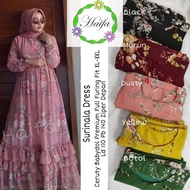 GAMIS VIRAL MOTIF BUNGA CERRUTY SIFON SURINALA DRESS NAGITA SYARI ORI HAIFA SAKURA PREMIUM IMPORT