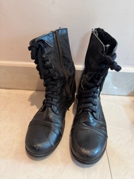 Steve Madden Black Combat Boots