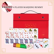 Teemo 3Player 4Player Mahjong Rummy Lami Poker Full White Set Alphapet Mahjong Board