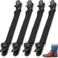 NARCIS 4pcs Boot Straps, Sturdy Multi-purpose Boot Clips, Portable Adjustable Reusable Elastic Strap