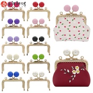 PINLESG Purse Clasp Frame, Candy Color Metal Purse Frame Kiss Clasp, Mini Square Purse Frame