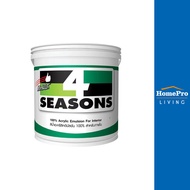 TOA สีน้ำทาภายใน 4 SEASONS สีขาว #A1000 ด้าน 5 แกลลอน จัดส่งโดย HomePro