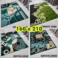 Karpet Permadani MODERNO uk. STANDAR 160 X 210 cm GREEN HIJAU PARROT